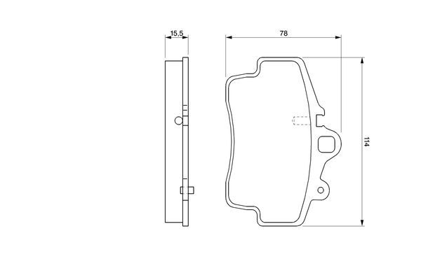 BOSCH 0 986 424 570 Bremsbelagsatz Scheibenbremse