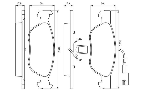 BOSCH 0 986 424 593 Bremsbelagsatz Scheibenbremse