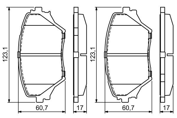 BOSCH 0 986 424 719 Bremsbelagsatz Scheibenbremse