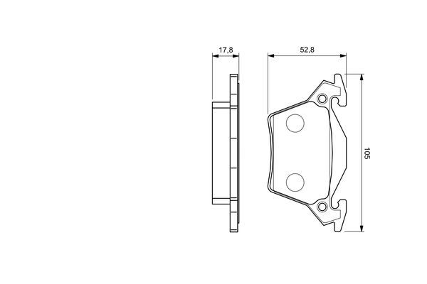 BOSCH 0 986 460 002 Bremsbelagsatz Scheibenbremse