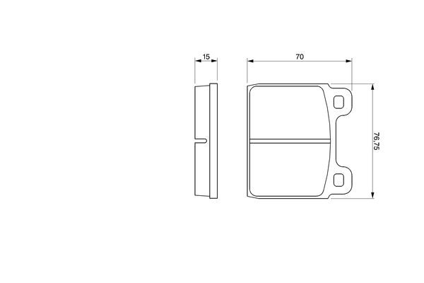 BOSCH 0 986 460 113 Bremsbelagsatz Scheibenbremse