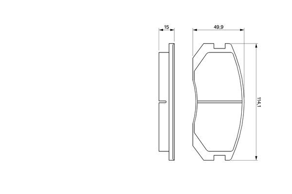 BOSCH 0 986 460 980 Bremsbelagsatz Scheibenbremse