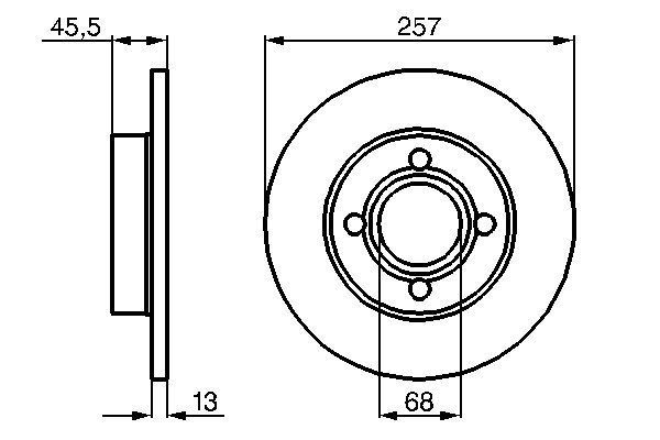 BOSCH 0 986 478 016 Bremsscheiben &Oslash; 253mm f&uuml;r Vorderachse