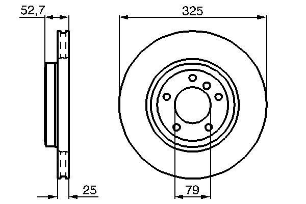 BOSCH 0 986 478 012 Bremsscheibe &Oslash; 325mm f&uuml;r Vorderachse