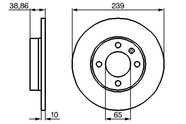 BOSCH 0 986 478 010 Bremsscheiben &Oslash; 239mm f&uuml;r Hinterachse