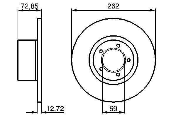 BOSCH 0 986 478 077 Bremsscheiben &Oslash; 262mm f&uuml;r Vorderachse