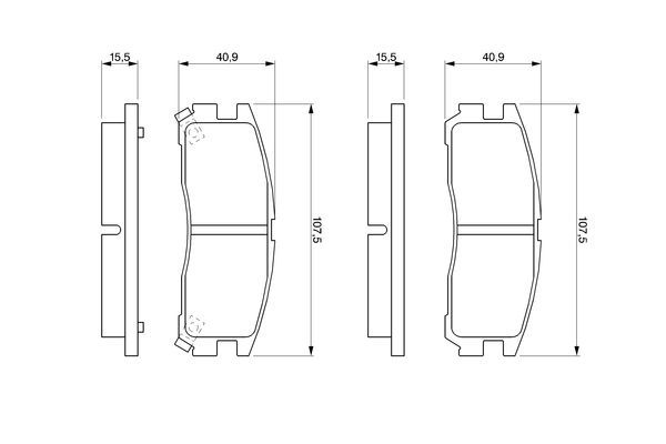 BOSCH 0 986 461 145 Bremsbelagsatz Scheibenbremse
