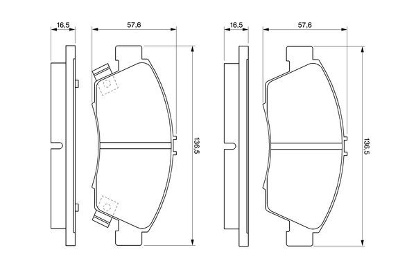 BOSCH 0 986 461 759 Bremsbelagsatz Scheibenbremse
