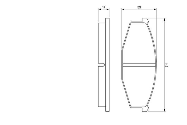 BOSCH 0 986 468 630 Bremsbelagsatz Scheibenbremse