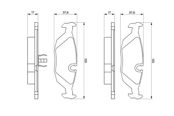 BOSCH 0 986 466 751 Bremsbelagsatz Scheibenbremse