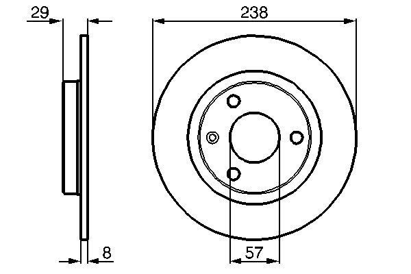 BOSCH 0 986 478 246 Bremsscheiben &Oslash; 238mm f&uuml;r Vorderachse