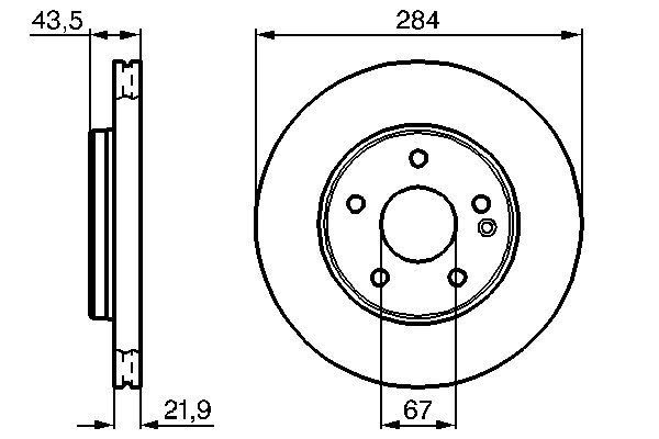 BOSCH 0 986 478 301 Bremsscheiben &Oslash; 284mm f&uuml;r Vorderachse