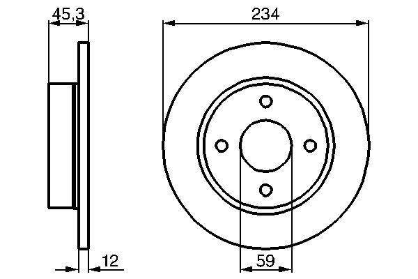 BOSCH 0 986 478 288 Bremsscheiben &Oslash; 2338mm f&uuml;r Vorderachse