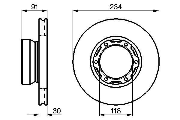 BOSCH 0 986 478 407 Bremsscheibe &Oslash; 3238mm f&uuml;r Vorderachse