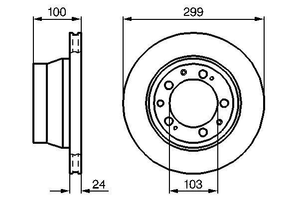 BOSCH 0 986 478 419 Bremsscheibe &Oslash; 299mm f&uuml;r Hinterachse