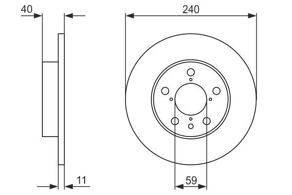 BOSCH 0 986 478 444 Bremsscheiben &Oslash; 2405mm f&uuml;r Hinterachse
