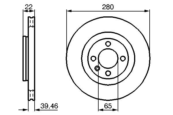 BOSCH 0 986 478 508 Bremsscheiben &Oslash; 280mm f&uuml;r Vorderachse