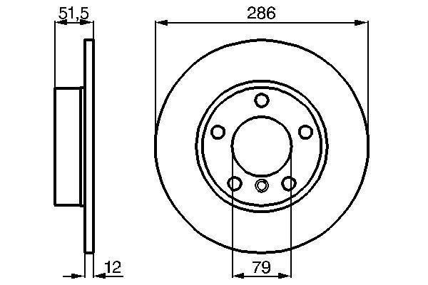 BOSCH 0 986 478 511 Bremsscheiben &Oslash; 286mm f&uuml;r Vorderachse