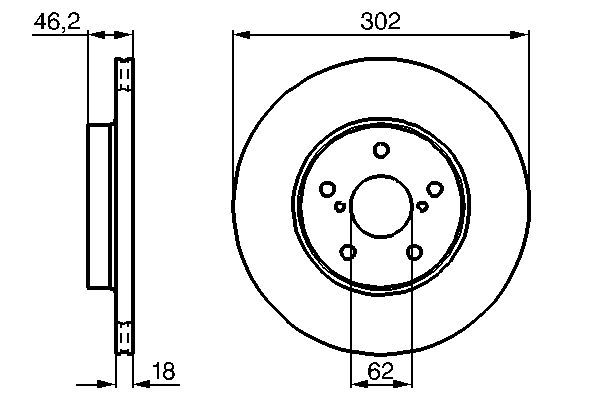 BOSCH 0 986 478 490 Bremsscheiben &Oslash; 3017mm f&uuml;r Vorderachse
