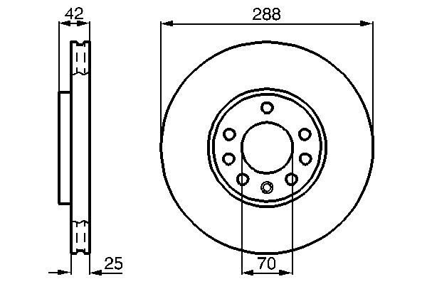 BOSCH 0 986 478 588 Bremsscheiben Ø 288mm für Vorderachse
