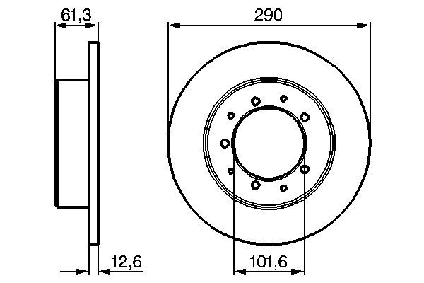 BOSCH 0 986 478 656 Bremsscheiben &Oslash; 2896mm f&uuml;r Hinterachse