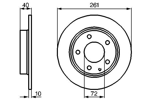 BOSCH 0 986 478 633 Bremsscheiben &Oslash; 261mm f&uuml;r Hinterachse