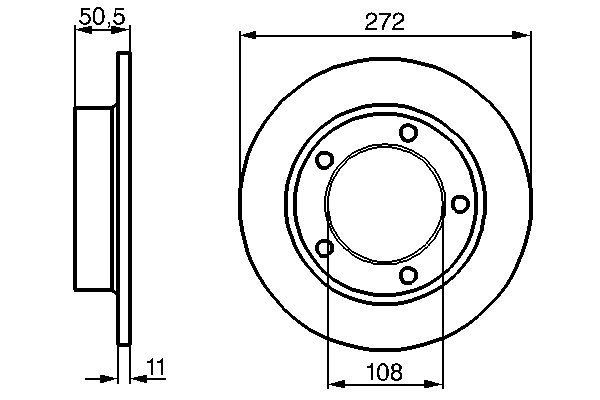 BOSCH 0 986 478 746 Bremsscheiben Ø 272mm für Vorderachse