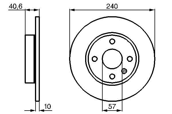 BOSCH 0 986 478 731 Bremsscheiben &Oslash; 240mm f&uuml;r Hinterachse