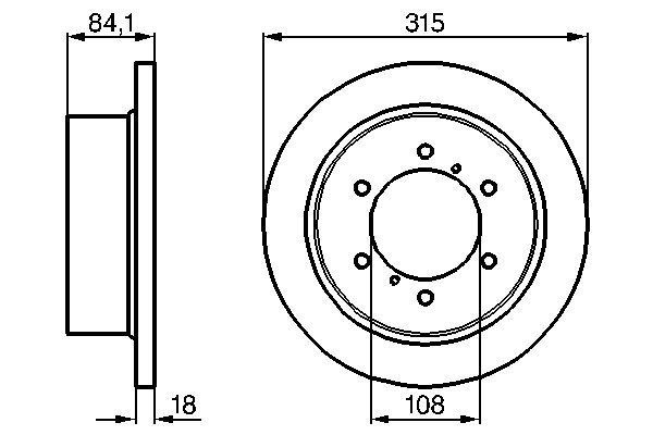 BOSCH 0 986 478 713 Bremsscheibe &Oslash; 315mm f&uuml;r Hinterachse