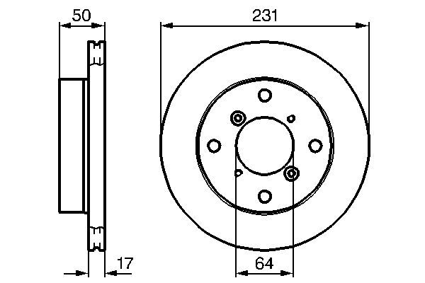 BOSCH 0 986 478 721 Bremsscheiben &Oslash; 231mm f&uuml;r Vorderachse