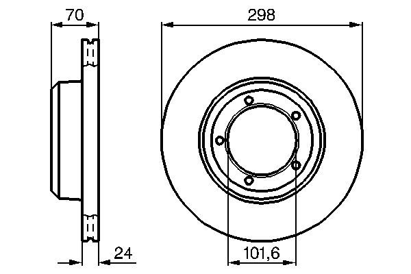 BOSCH 0 986 478 824 Bremsscheiben &Oslash; 2981mm f&uuml;r Vorderachse