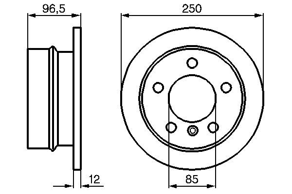 BOSCH 0 986 478 863 Bremsscheiben &Oslash; 258mm f&uuml;r Hinterachse