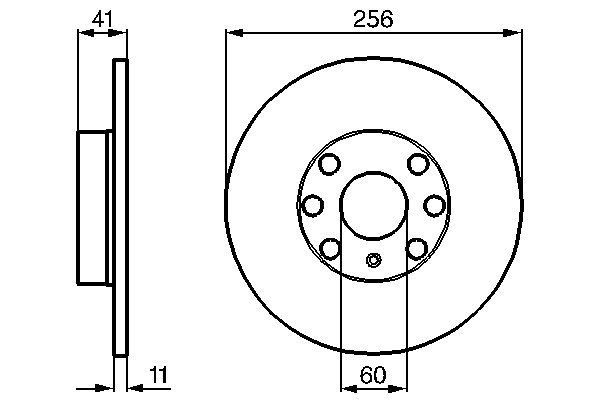 BOSCH 0 986 478 880 Bremsscheiben &Oslash; 256mm f&uuml;r Vorderachse