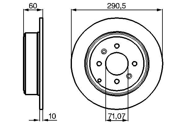 BOSCH 0 986 478 877 Bremsscheiben &Oslash; 2905mm f&uuml;r Hinterachse
