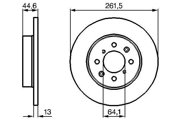 BOSCH 0 986 478 889 Bremsscheiben &Oslash; 262mm f&uuml;r Vorderachse