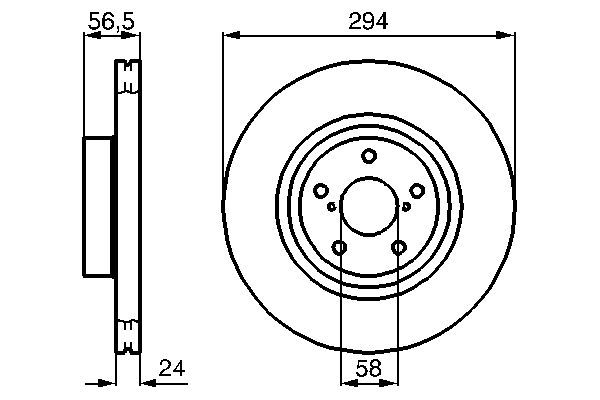 BOSCH 0 986 478 977 Bremsscheiben &Oslash; 2935mm f&uuml;r Vorderachse