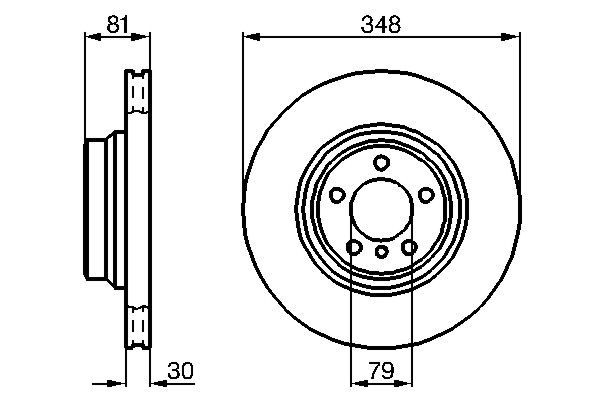 BOSCH 0 986 479 003 Bremsscheibe &Oslash; 348mm f&uuml;r Vorderachse
