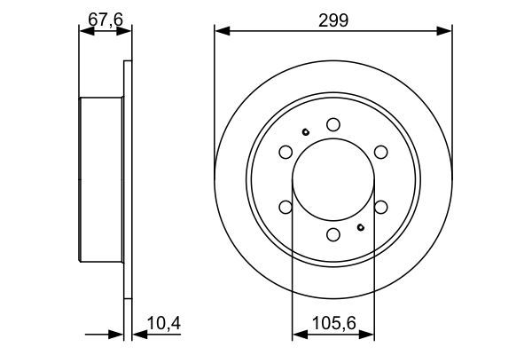 BOSCH 0 986 478 999 Bremsscheiben &Oslash; 2992mm f&uuml;r Hinterachse