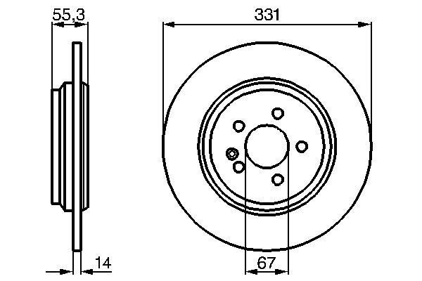 BOSCH 0 986 478 995 Bremsscheibe &Oslash; 331mm f&uuml;r Hinterachse