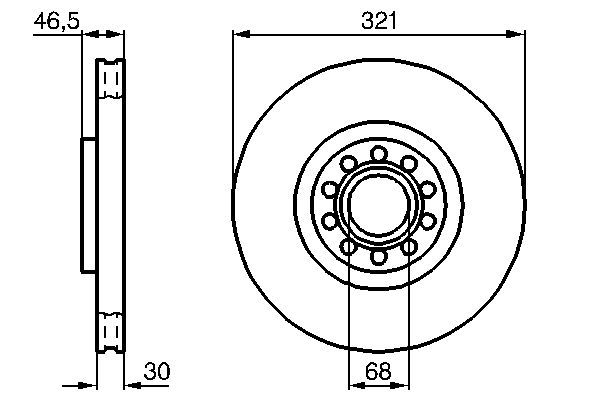 BOSCH 0 986 478 985 Bremsscheibe &Oslash; 320mm f&uuml;r Vorderachse