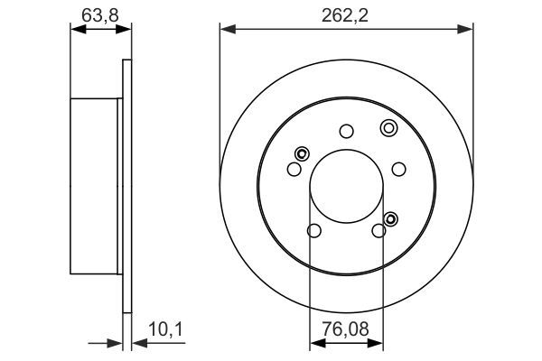BOSCH 0 986 479 061 Bremsscheiben &Oslash; 262mm f&uuml;r Hinterachse