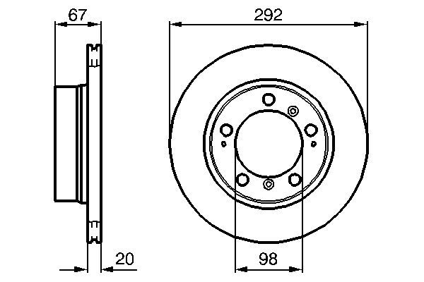 BOSCH 0 986 479 079 Bremsscheiben &Oslash; 292mm f&uuml;r Hinterachse