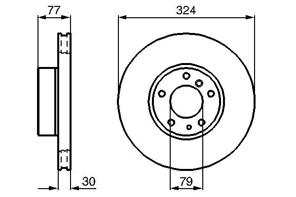 BOSCH 0 986 479 116 Bremsscheibe &Oslash; 3238mm f&uuml;r Vorderachse