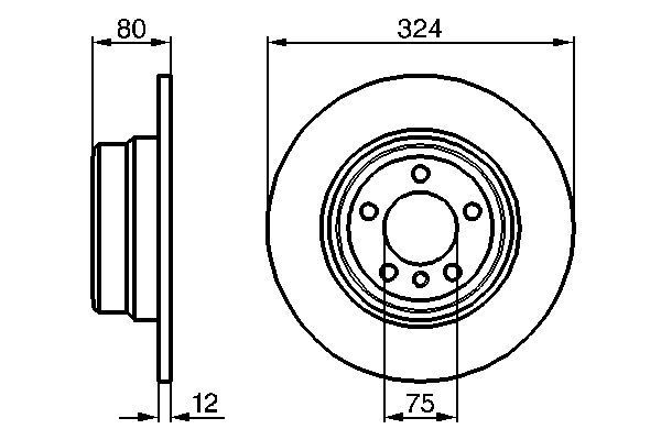 BOSCH 0 986 479 167 Bremsscheiben &Oslash; 3238mm f&uuml;r Hinterachse