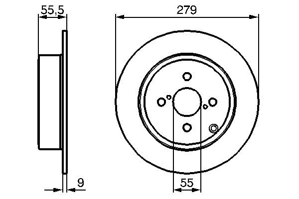 BOSCH 0 986 479 149 Bremsscheiben &Oslash; 279mm f&uuml;r Hinterachse