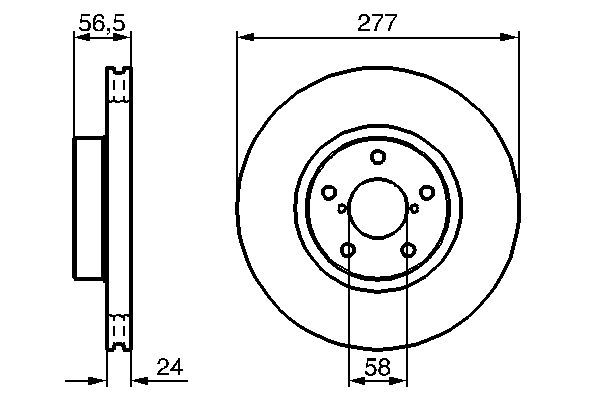 BOSCH 0 986 479 147 Bremsscheiben &Oslash; 277mm f&uuml;r Vorderachse