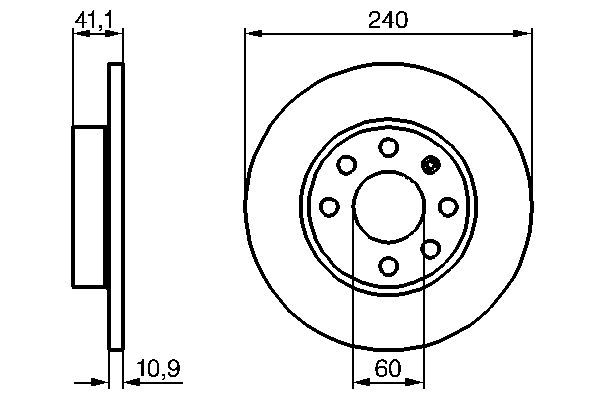 BOSCH 0 986 479 189 Bremsscheiben &Oslash; 240mm f&uuml;r Vorderachse