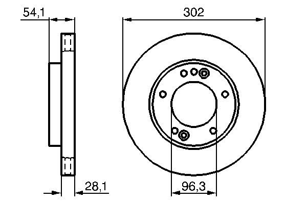 BOSCH 0 986 479 230 Bremsscheiben &Oslash; 302mm f&uuml;r Vorderachse