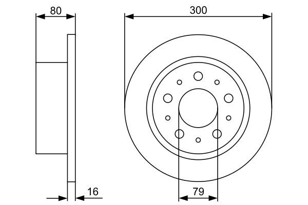 BOSCH 0 986 479 317 Bremsscheiben &Oslash; 2997mm f&uuml;r Hinterachse