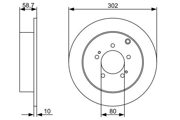 BOSCH 0 986 479 318 Bremsscheiben &Oslash; 302mm f&uuml;r Hinterachse